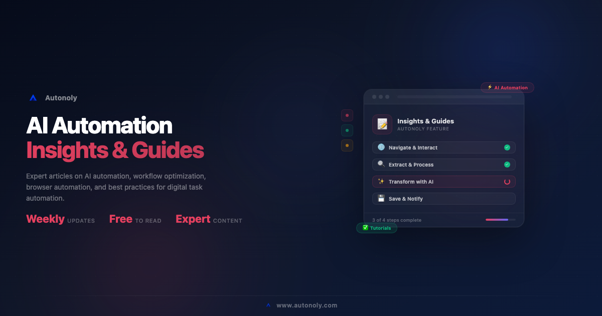 AI Automation & No-Code Workflow Guides | Autonoly Blog